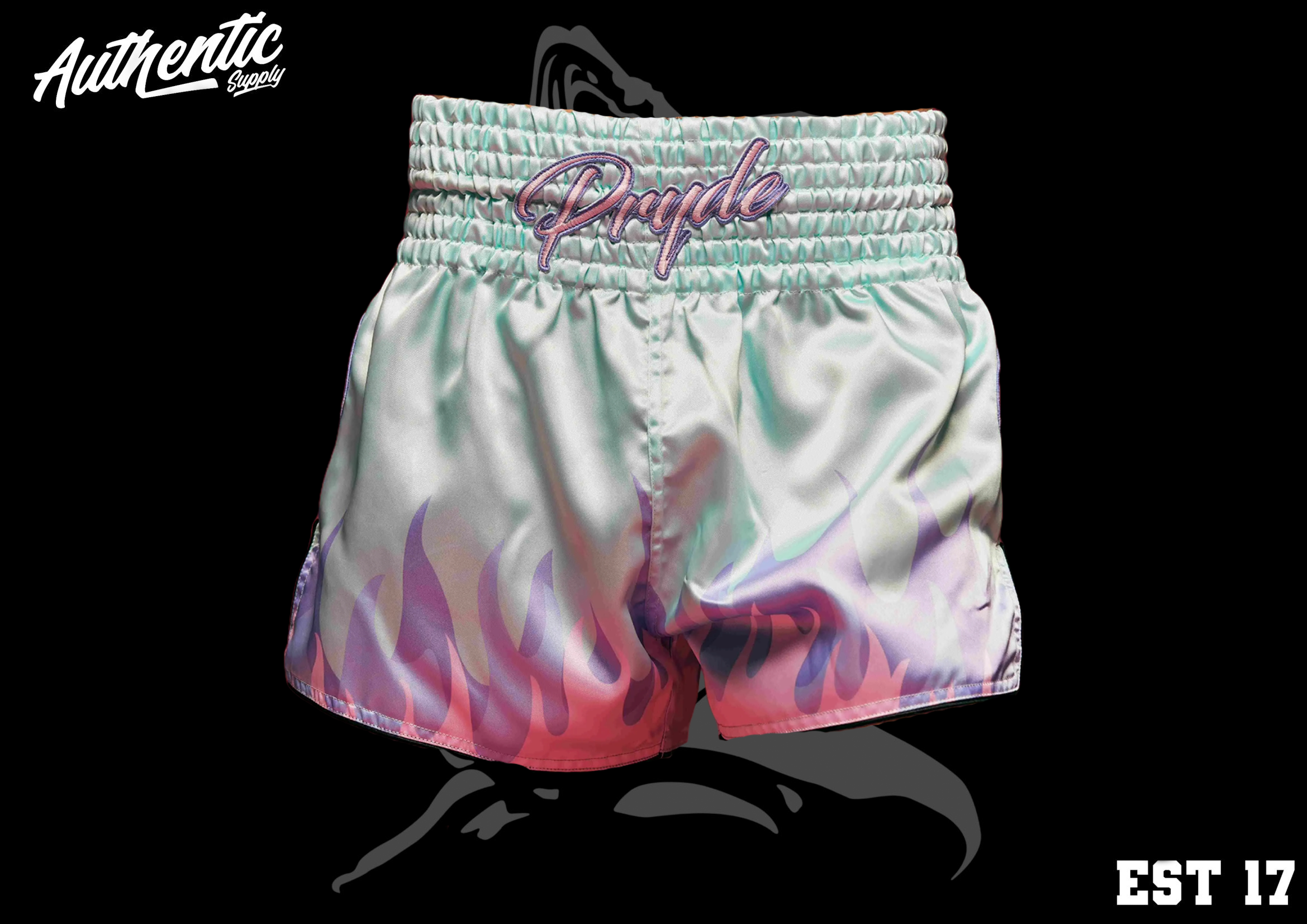 PRYDE Fire Mint Muay Thai Shorts Authentic Muay Thai Supply