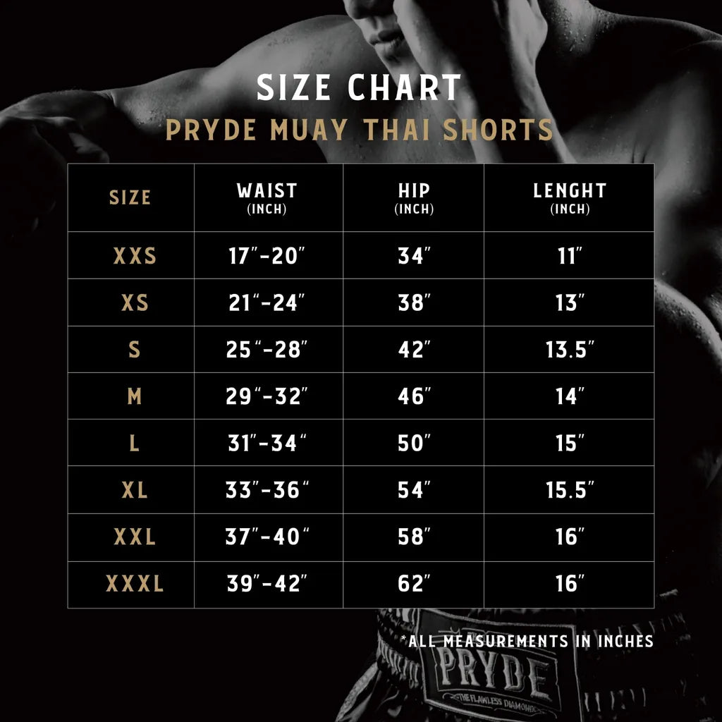 Pryde ® | Sak Siam | Muay Thai Shorts– Authentic Muay Thai Supply